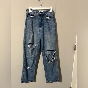 Tiger Mist Blue Distressed Boyfriend Jeans